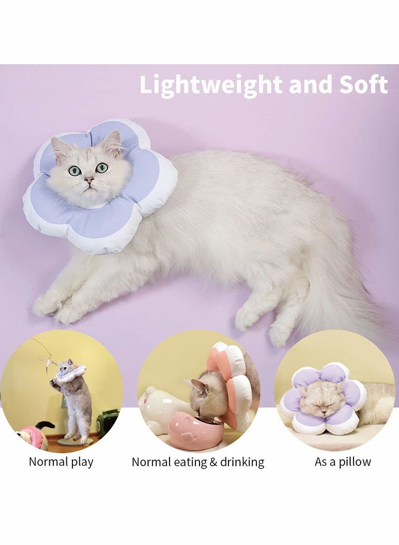 طوق قمة للقطط، طوق قمة مقاوم للماء وناعم للقطط، طوق حماية للشفاء من الجروح بعد العملية، أطواق إليزابيث للحيوانات الأليفة - س - Image 2